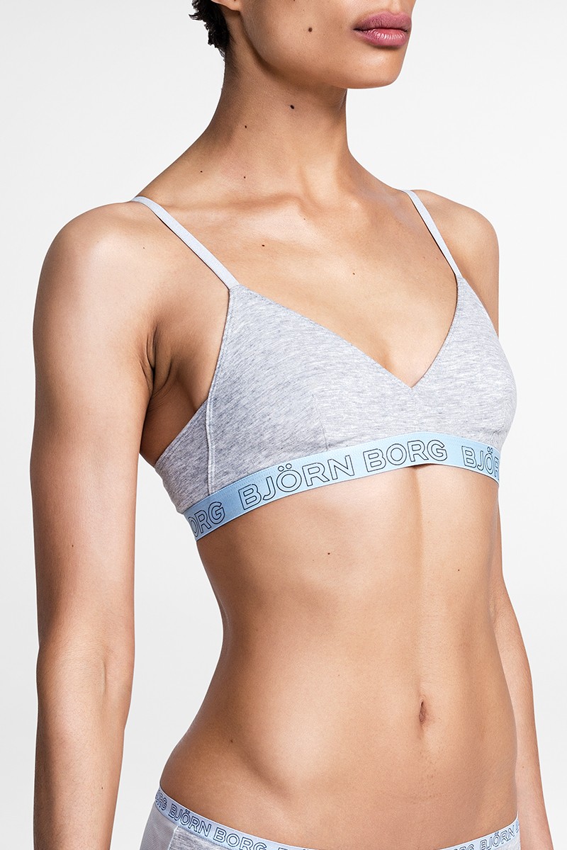 Szürke sportmelltartó Seasonal Solids Triangle Bra