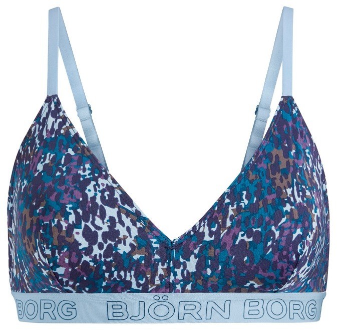 Többszínű sportmelltartó BB Leopard Triangle Bra