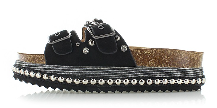 Fekete platform papucs 48770