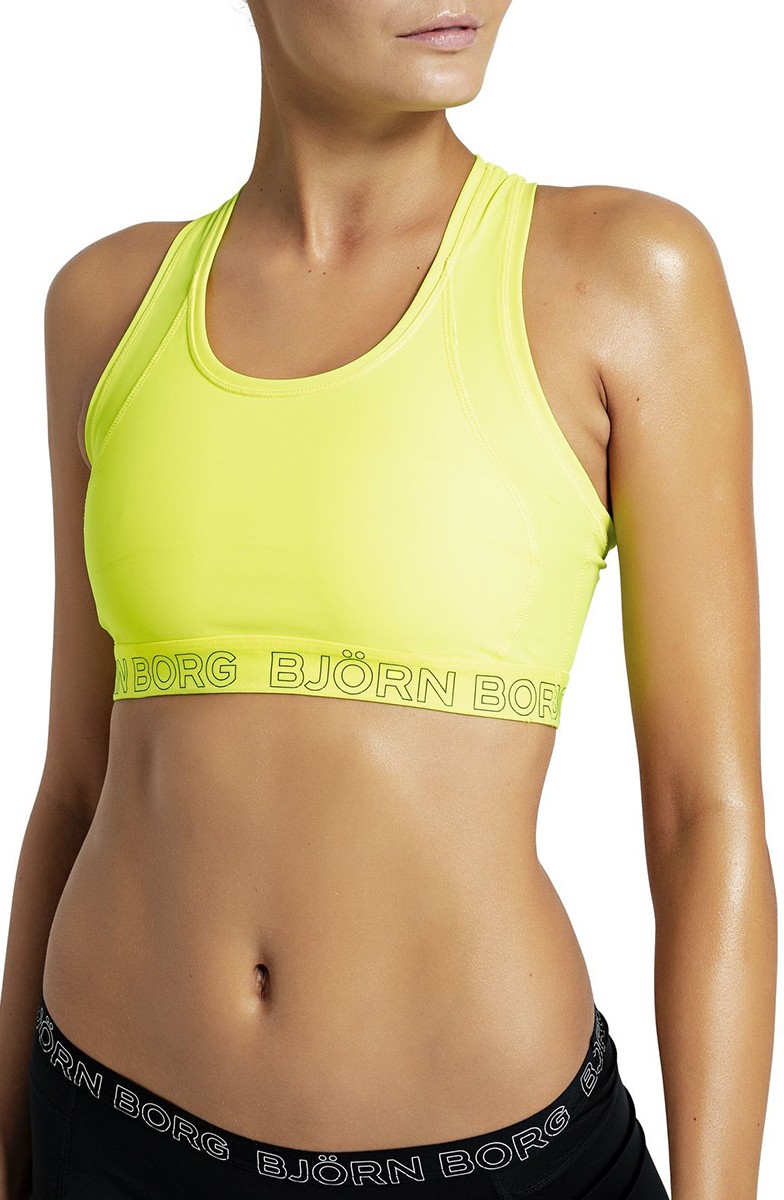 Neon-sárga sportmelltartó Seasonal Solids