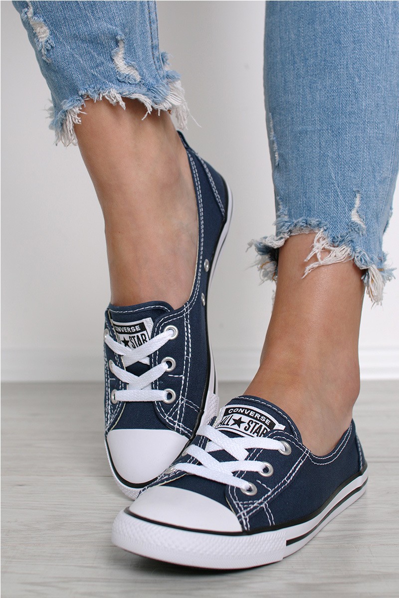 Kék női alacsony tornacipő Chuck Taylor All Star Ballet Lace