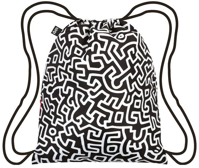 Fekete-fehér zsák Loqi Keith Haring Untitled