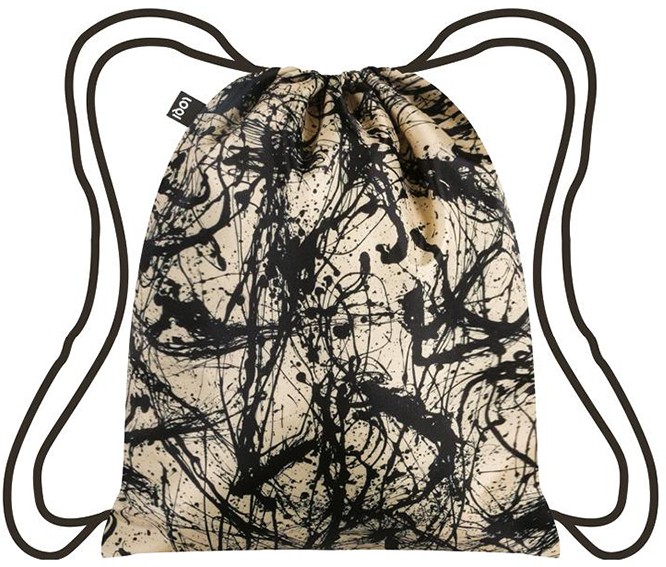 Törtfehér-fekete hátizsák Jackson Pollock Number 32