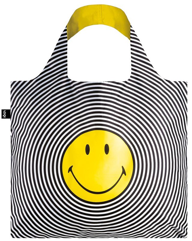 Fekete-fehér táska Smiley Spiral