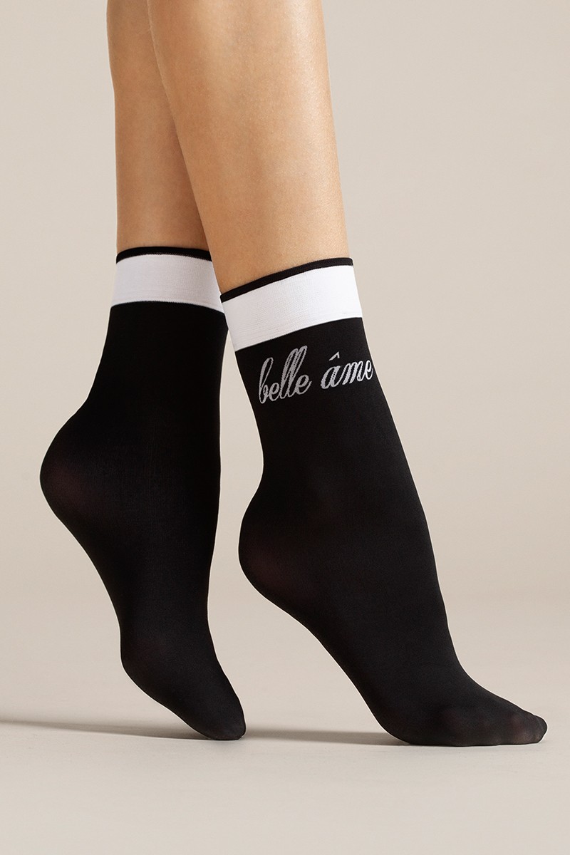 Fekete-fehér zokni Belle Ame 40DEN