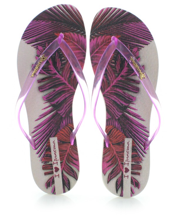 Bézs-rózsaszín papucs Wave Tropical III Fem