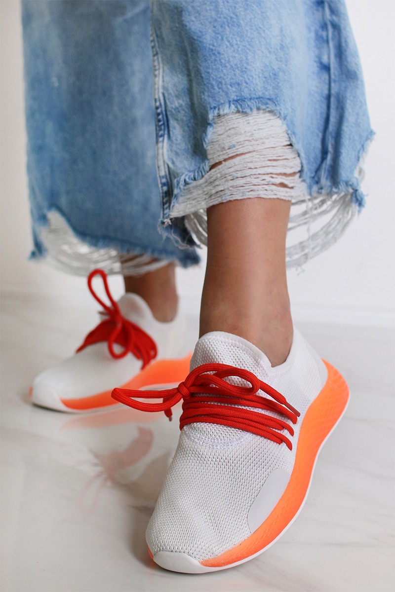 Narancssárga-fehér tornacipő Nena