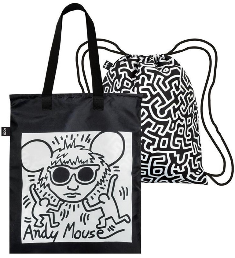 2v1 Táska/Zsák Keith Haring Andy Mouse & Untitled