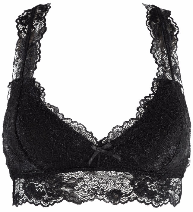 Fekete bralette melltartó Win The Lace