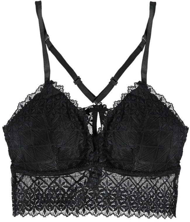 Fekete bralette melltartó Dont Say a Peep