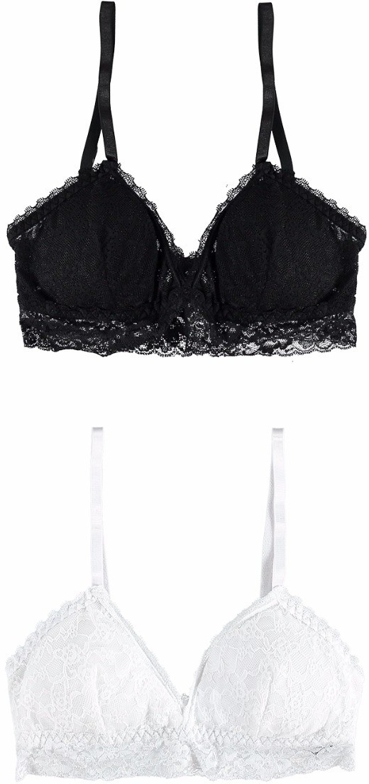 Fekete-fehér bralette melltartó Two Good 2pack