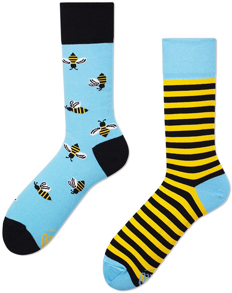Kék-sárga zokni Bee Bee