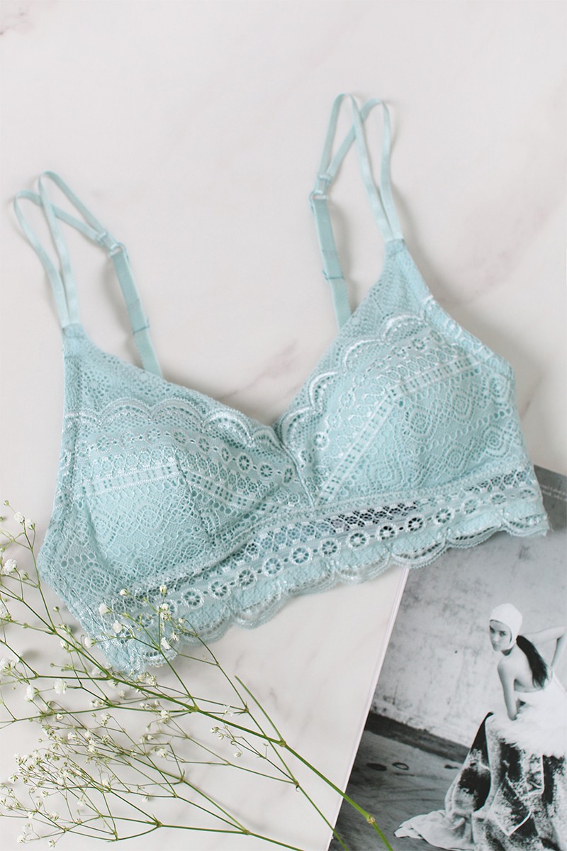 Menta párnázott melltartó Layers To It Bralette