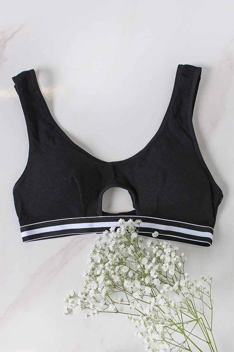 Fekete párnázott melltartó Ultra Soft Bralette