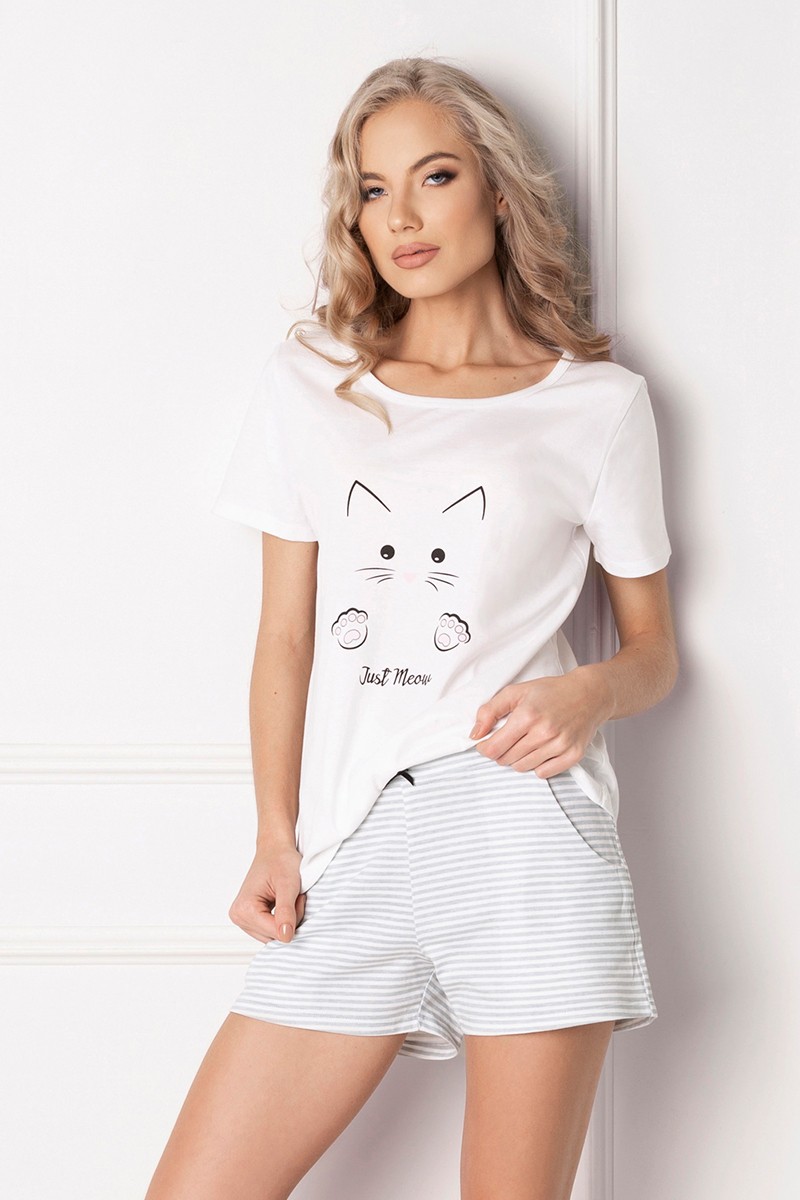 Szürke-fehér pizsama Catwoman Short