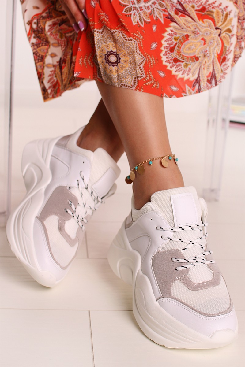 Szürke-fehér tornacipő Blanche