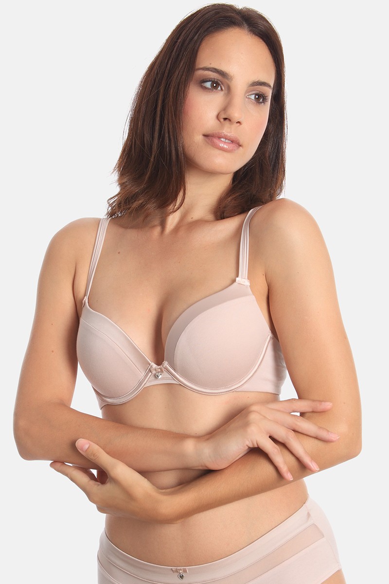 Testszínű push-up melltartó Sensual Morning