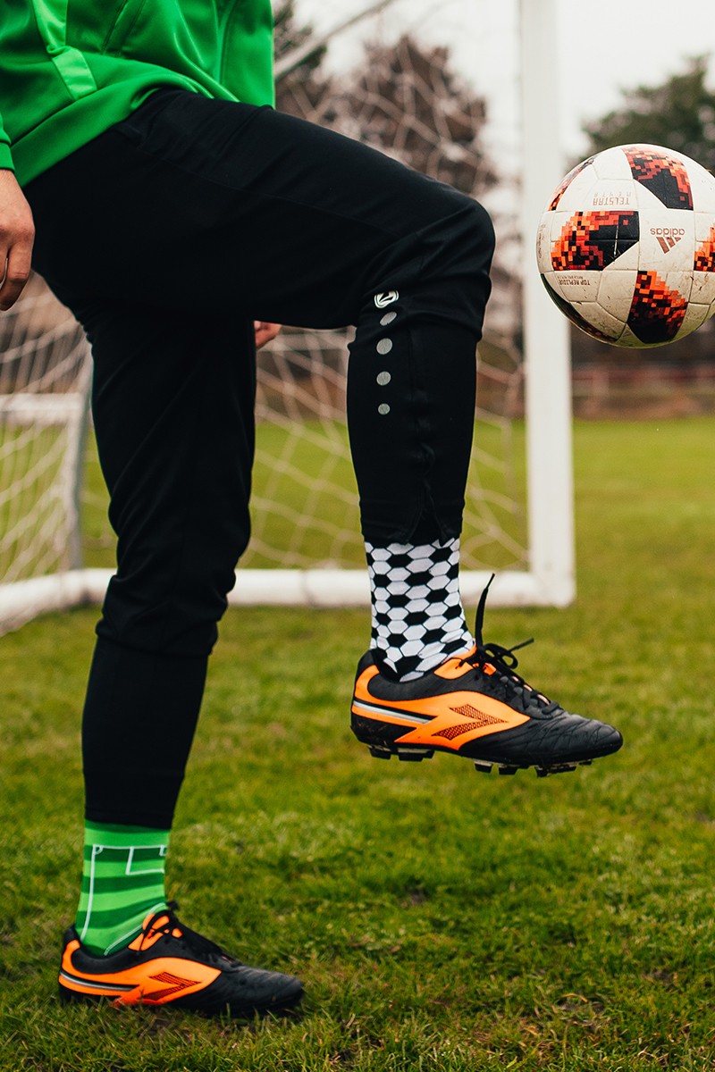 Fehér-zöld zokni Football