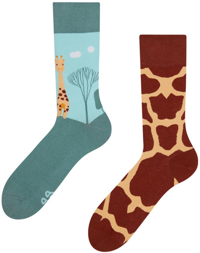 Barna-zöld zokni Giraffe