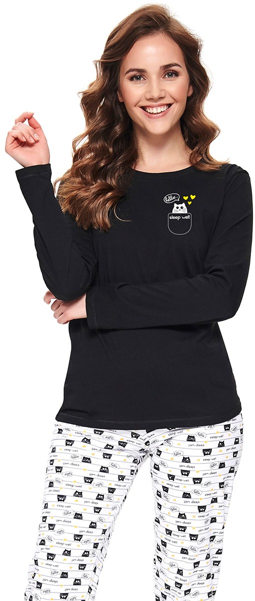 Fekete-fehér pizsama PM9724