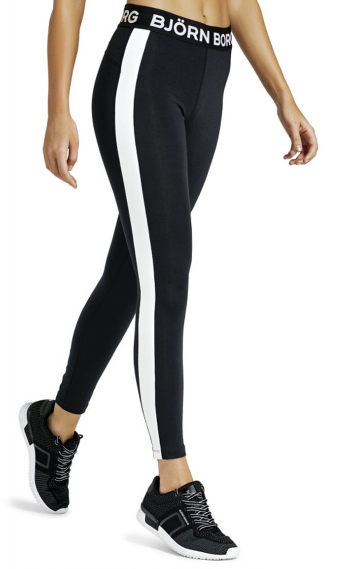 Fekete-fehér leggings Tights LA Stripe