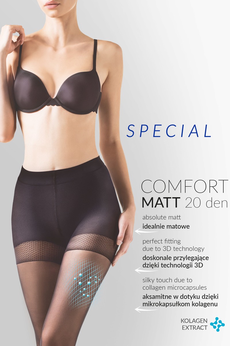 Čierne pančuchy Comfort Matt 20DEN