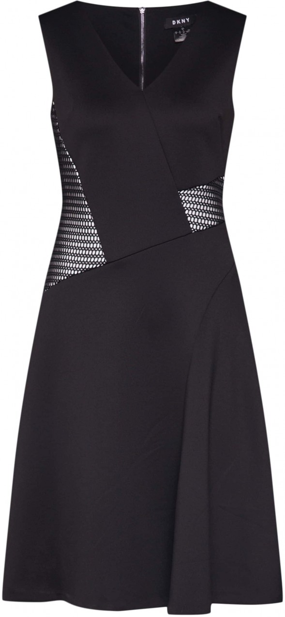 DKNY Ruha 'FLARE DRESS'  fekete / fehér