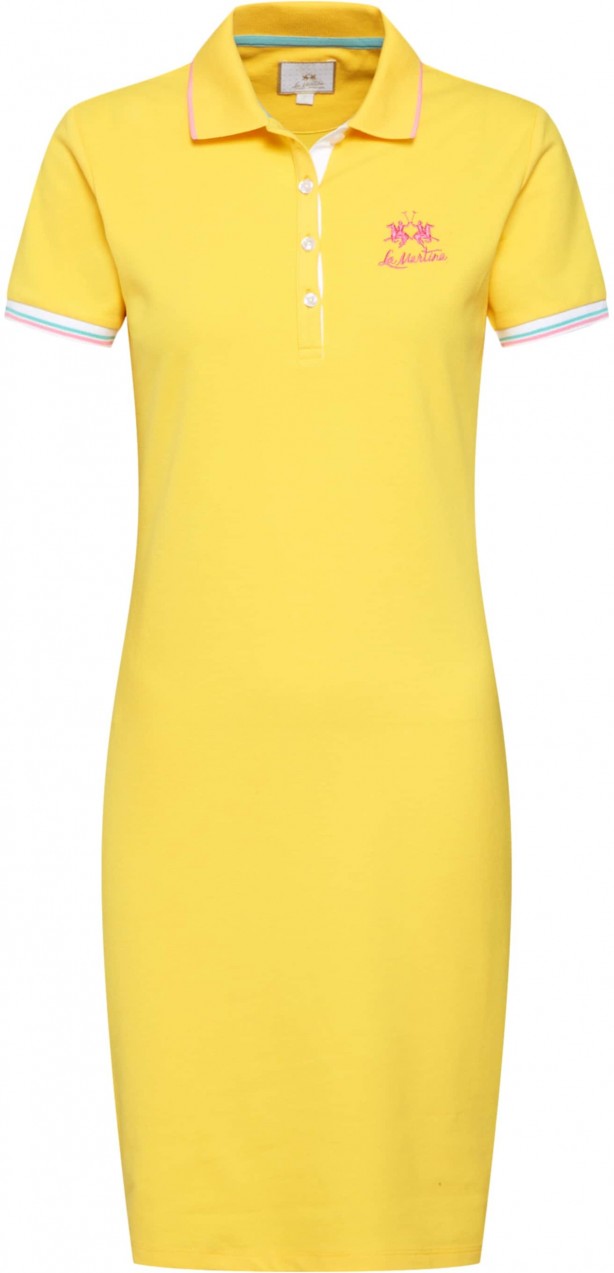 La Martina Ruha 'WOMAN DRESS PIQUET STRETCH'  sárga