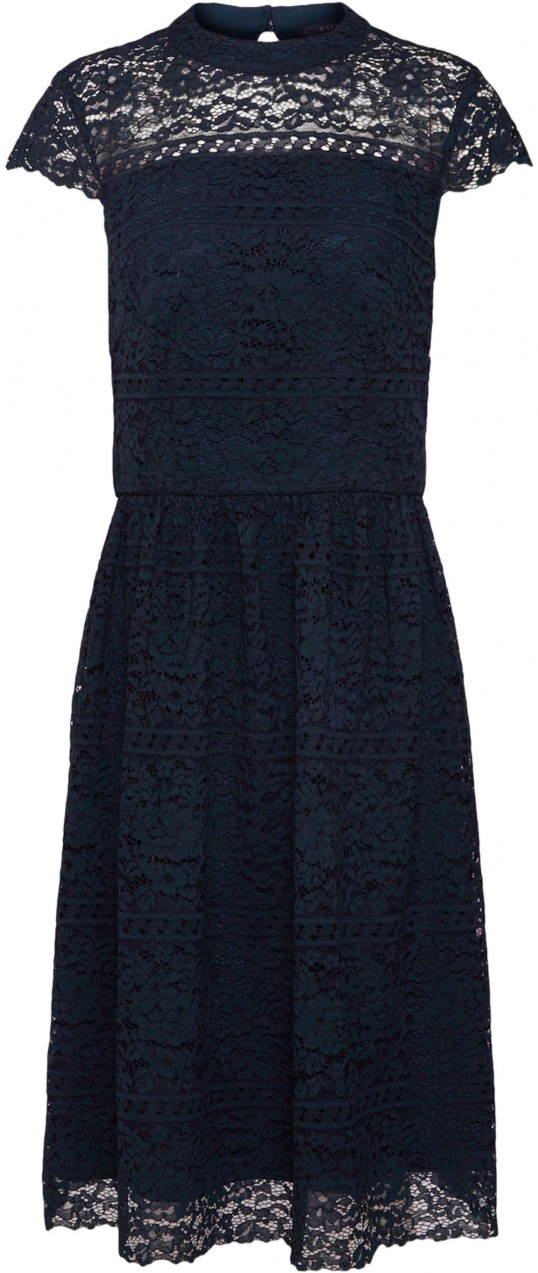 Esprit Collection Estélyi ruhák 'Stripe Stella L Dresses light woven midi'  sötétzöld