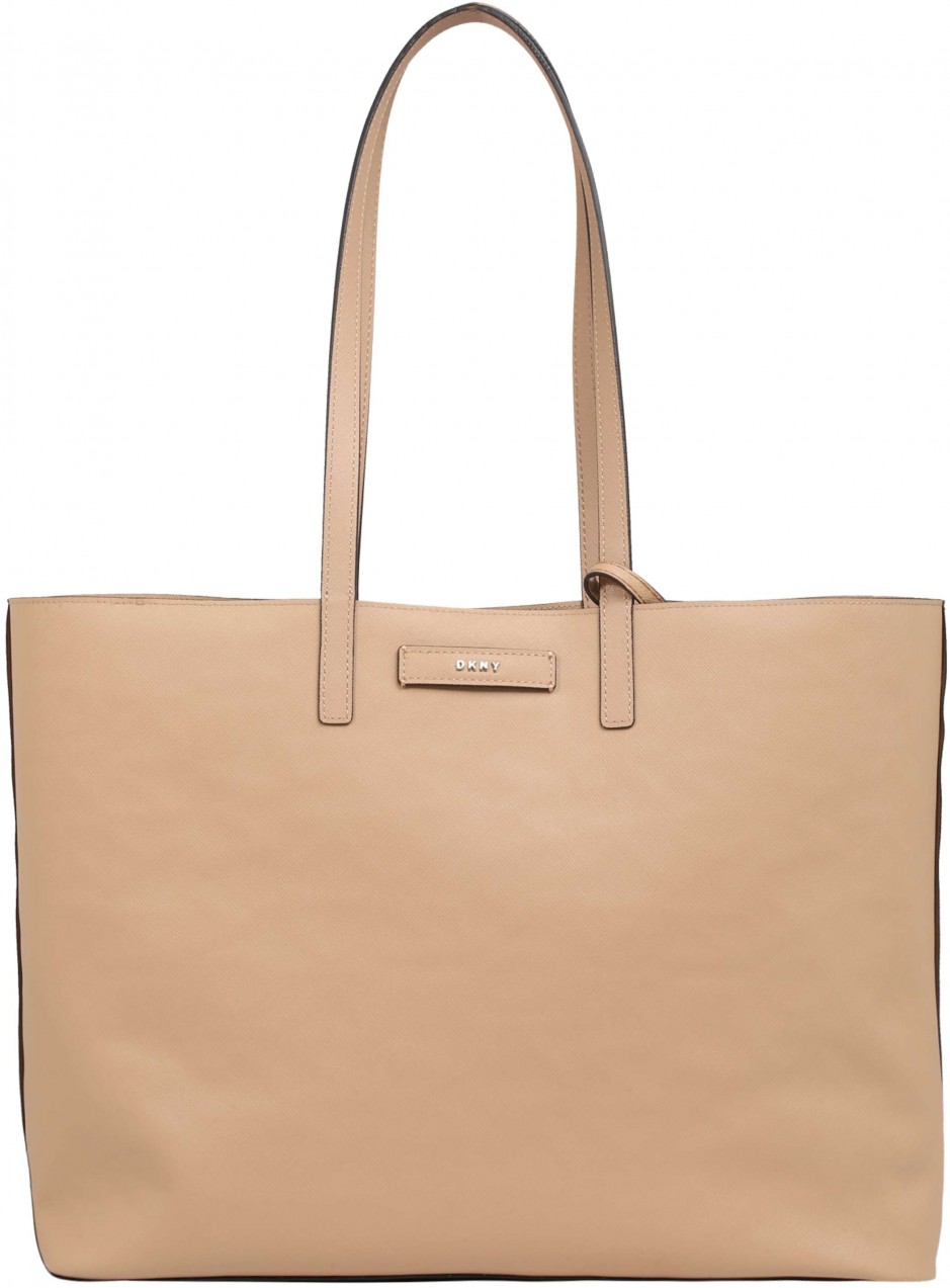 Shopper táska 'BRAYDEN-LG RVSBLE TOTE' DKNY Bézs / Fehér DKNY