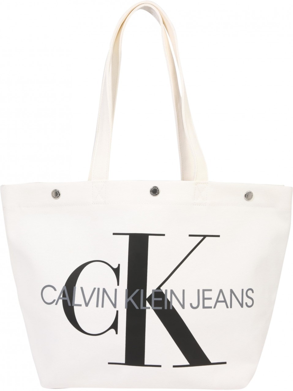 Shopper táska 'BOTTOM TOTE MONOGRAM' Calvin Klein Jeans Fehér Calvin Klein Jeans