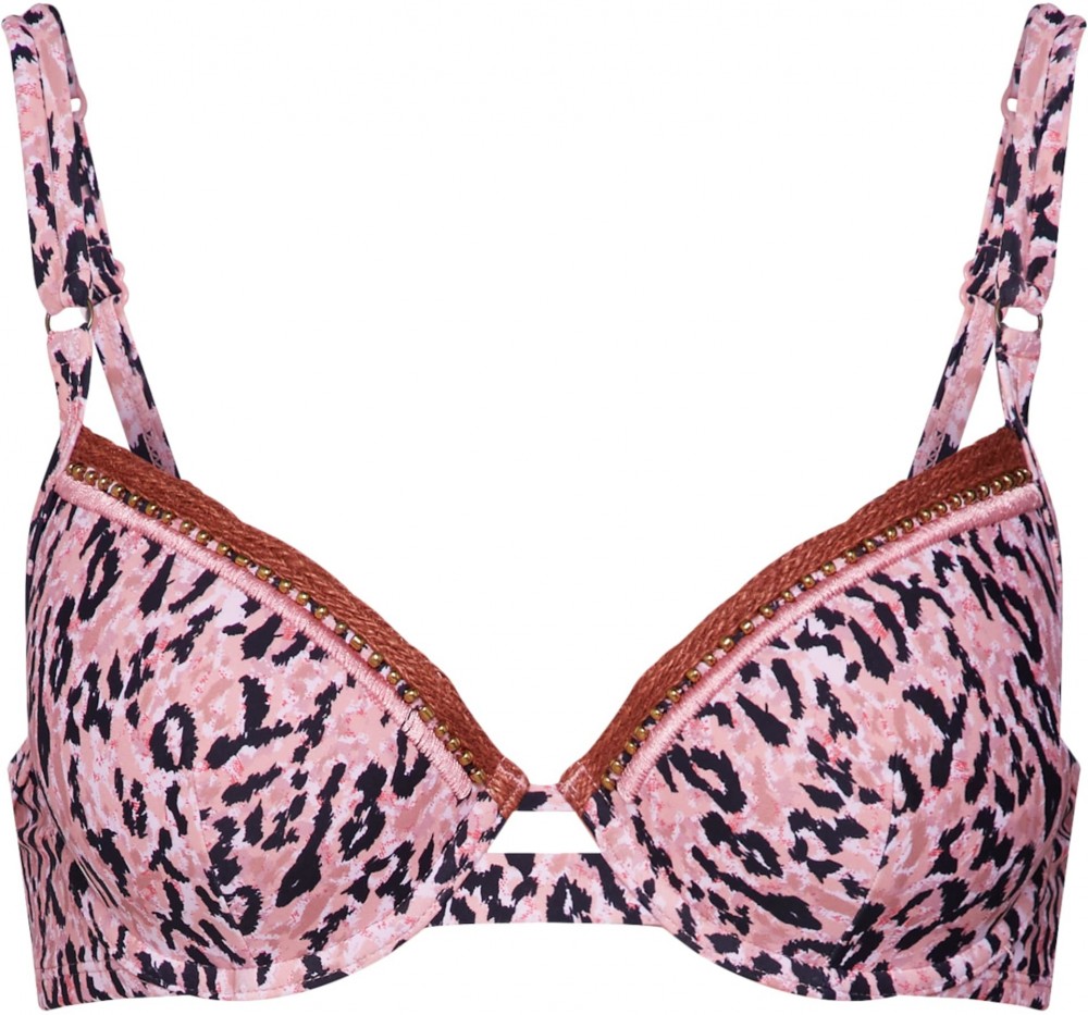Hunkemöller Bikini felső 'Lady Leopard'  rózsaszín / fekete