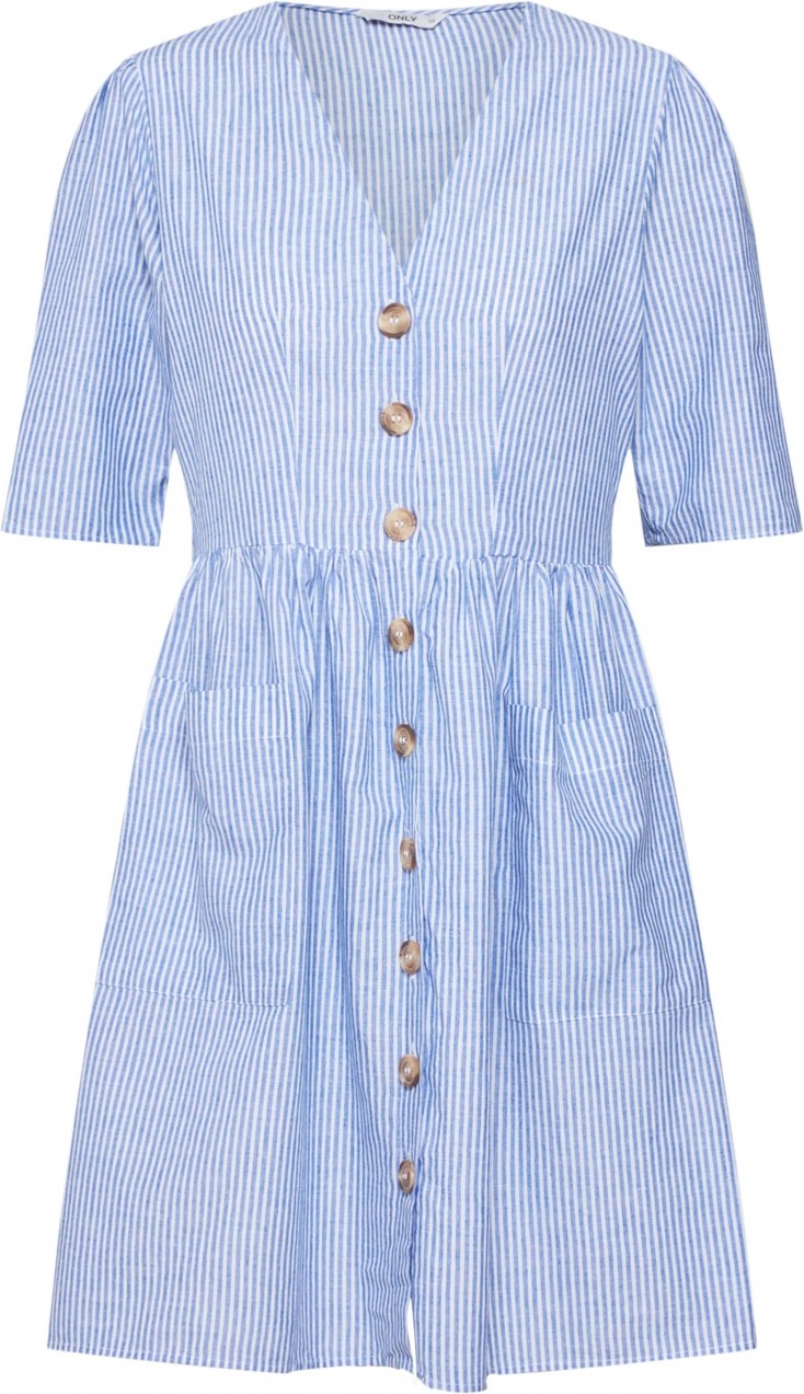 ONLY Ingruhák 'onlTAMMY S/S DRESS WVN'  kék / fehér