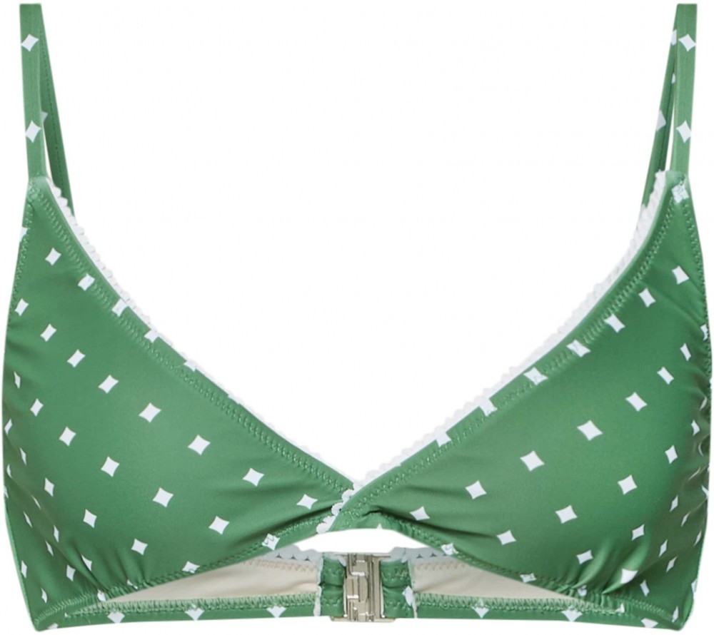 MINKPINK Bikini felső 'AGAVE BRALETTE'  fűzöld / fehér