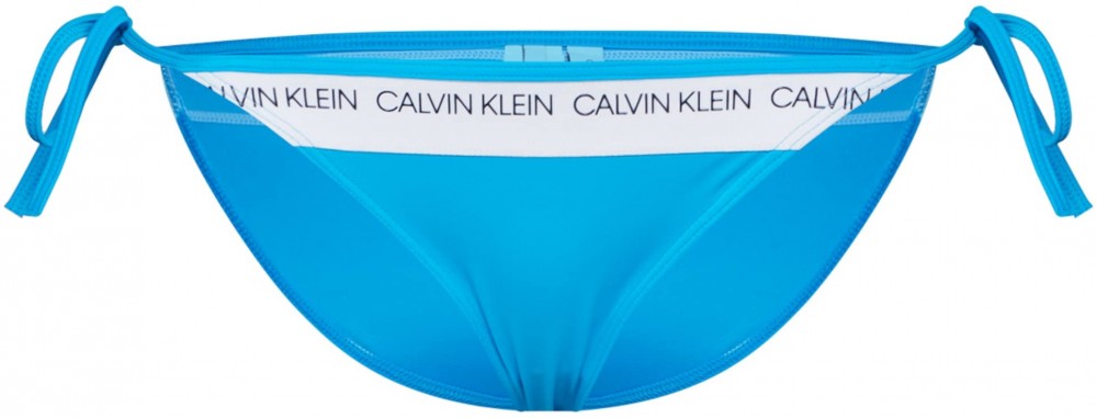 Calvin Klein Swimwear Bikini nadrágok 'STRING SIDE TIE'  kék / fehér
