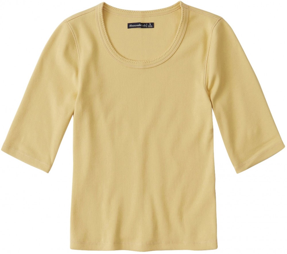 Abercrombie & Fitch Póló  világos sárga