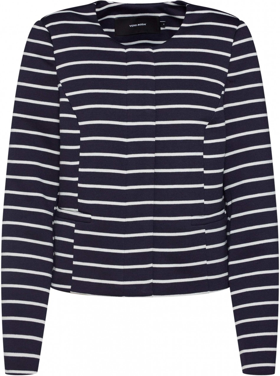 VERO MODA Átmeneti dzseki  éjkék / fehér