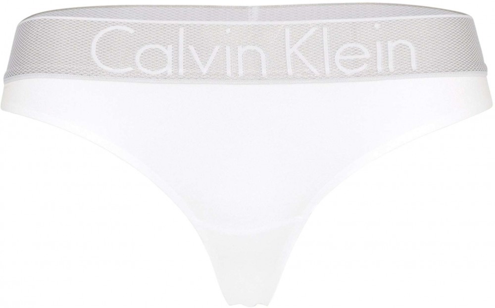 Calvin Klein Underwear String bugyik 'THONG'  szürke / fehér