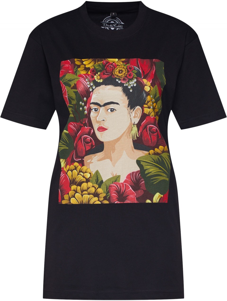 Merchcode Póló 'Frida Kahlo Portrait'  vegyes színek / fekete