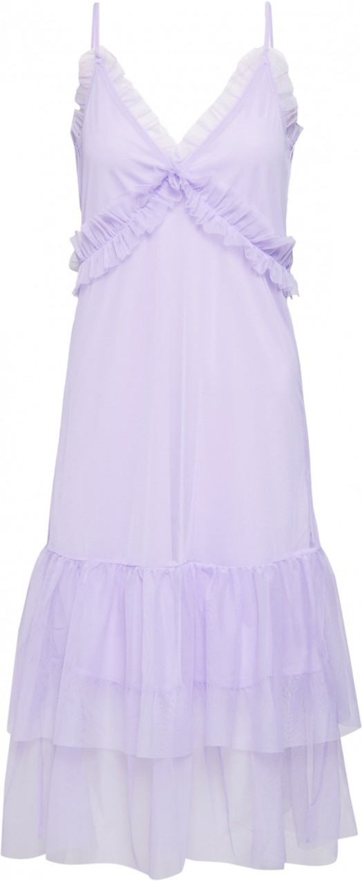 IVYREVEL Koktélruhák 'SHOULDER STRAP FRILL DRESS'  levendula