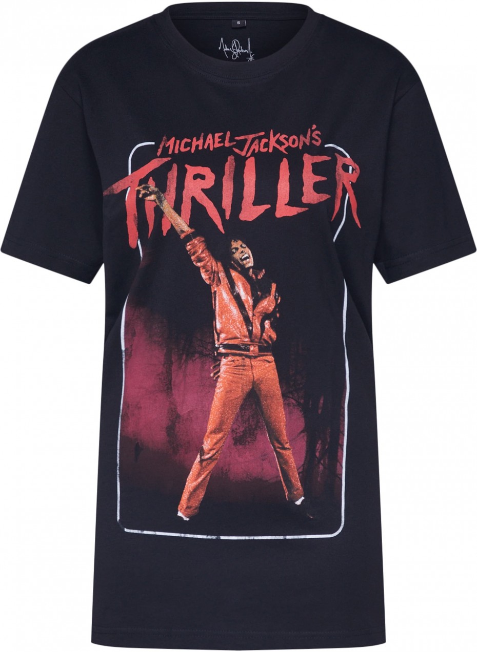 Merchcode Póló 'Michael Jackson Thriller Video Tee'  piros / fekete