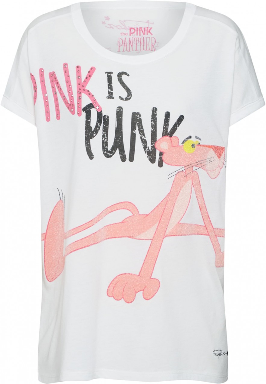 Frogbox Póló 'T-Shirt pink panther sitting'  fehér