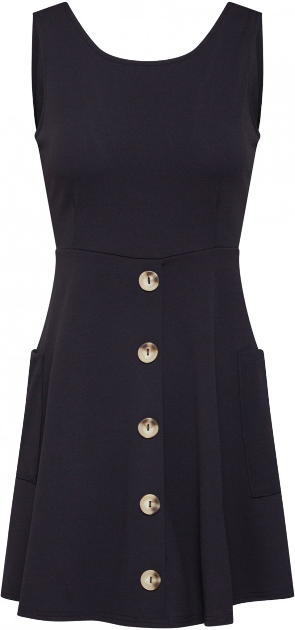 Boohoo Nyári ruhák 'Double Pocket Utility Dress with Button Through Skirt'  fekete