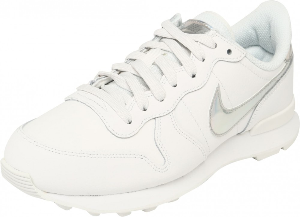 Nike Sportswear Rövid szárú edzőcipők 'WMNS INTERNATIONALIST SE'  ezüst / fehér