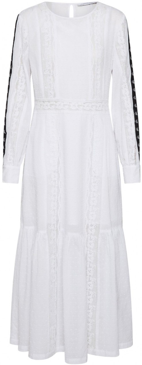 Calvin Klein Jeans Nyári ruhák 'LS VARSITY PRAIRIE MAXI DRESS'  fehér