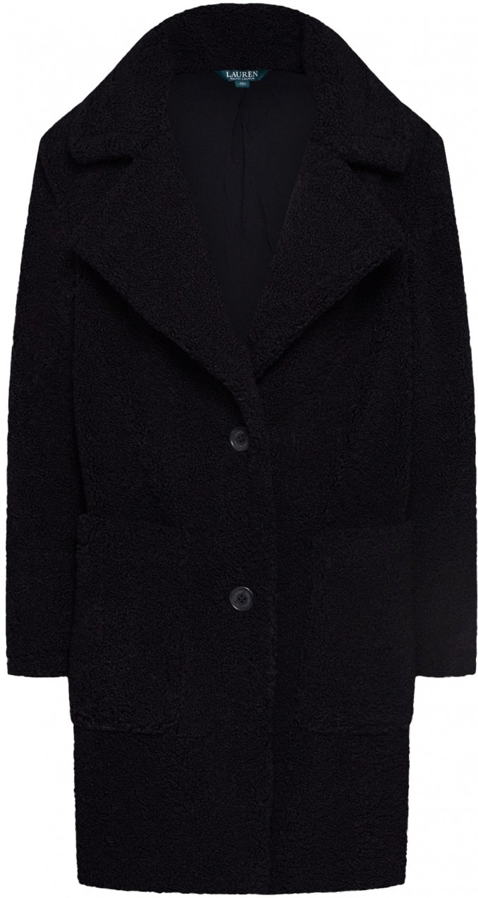 Lauren Ralph Lauren Átmeneti kabátok 'SB TEDDY PPK-COAT'  fekete