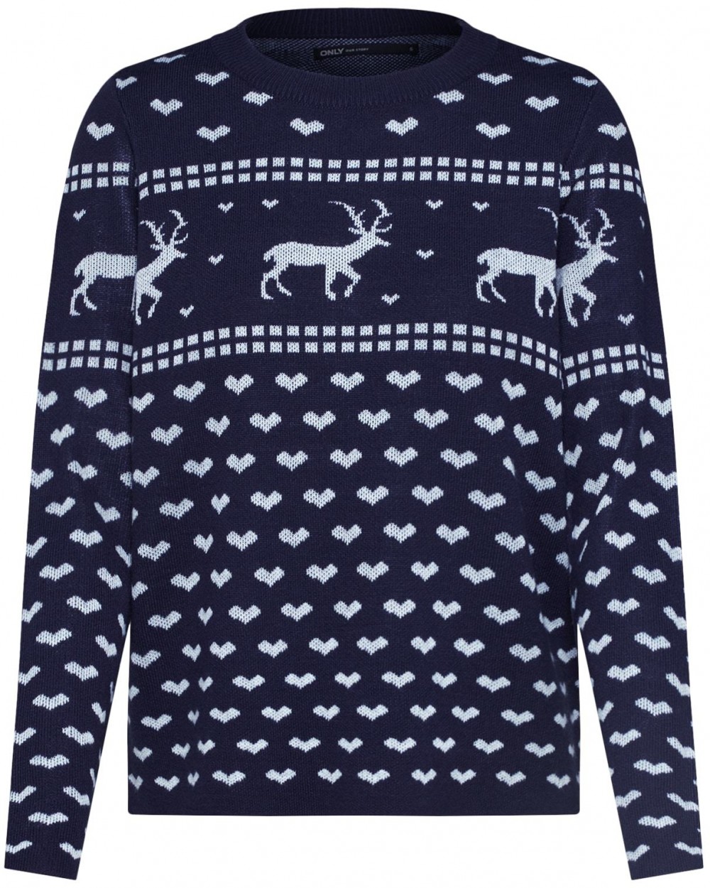 ONLY Pulóver 'HEARTMAS'  éjkék