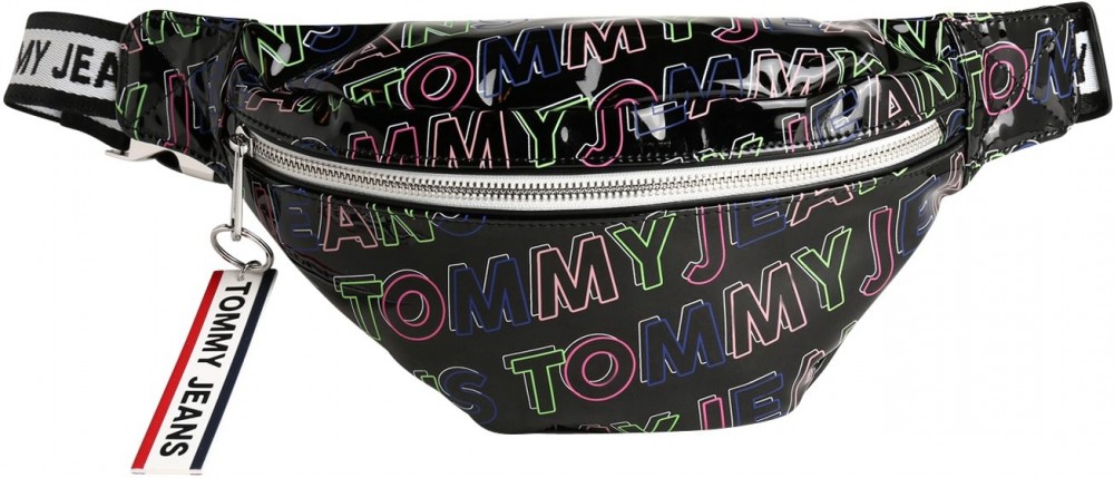 Tommy Jeans Övtáska 'LOGO TAPE BUMBAG '  fekete