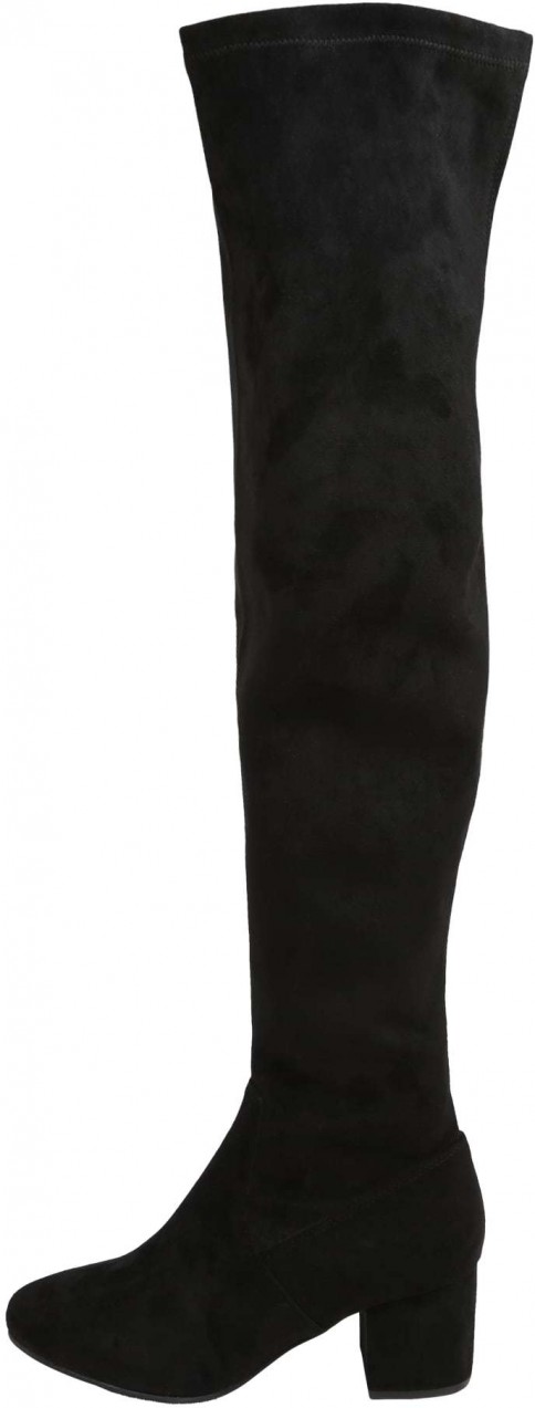 ABOUT YOU Térd feletti csizmák 'Finya'  fekete