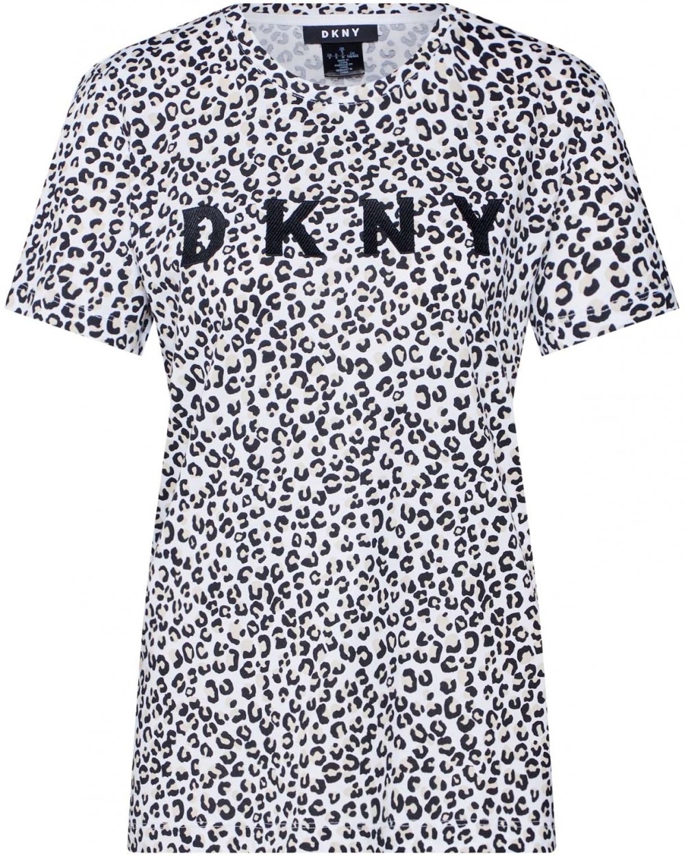 DKNY Póló 'LEOPARD'  fekete / fehér